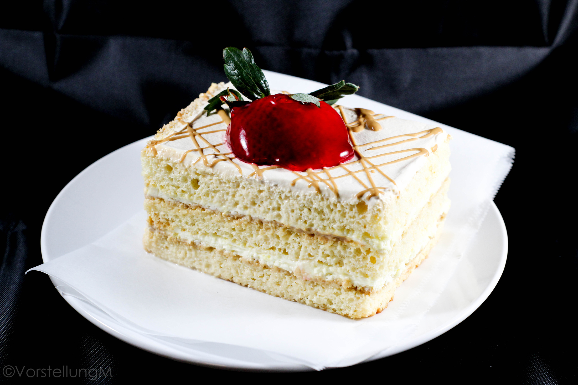 Pastel de fresa & caramelo